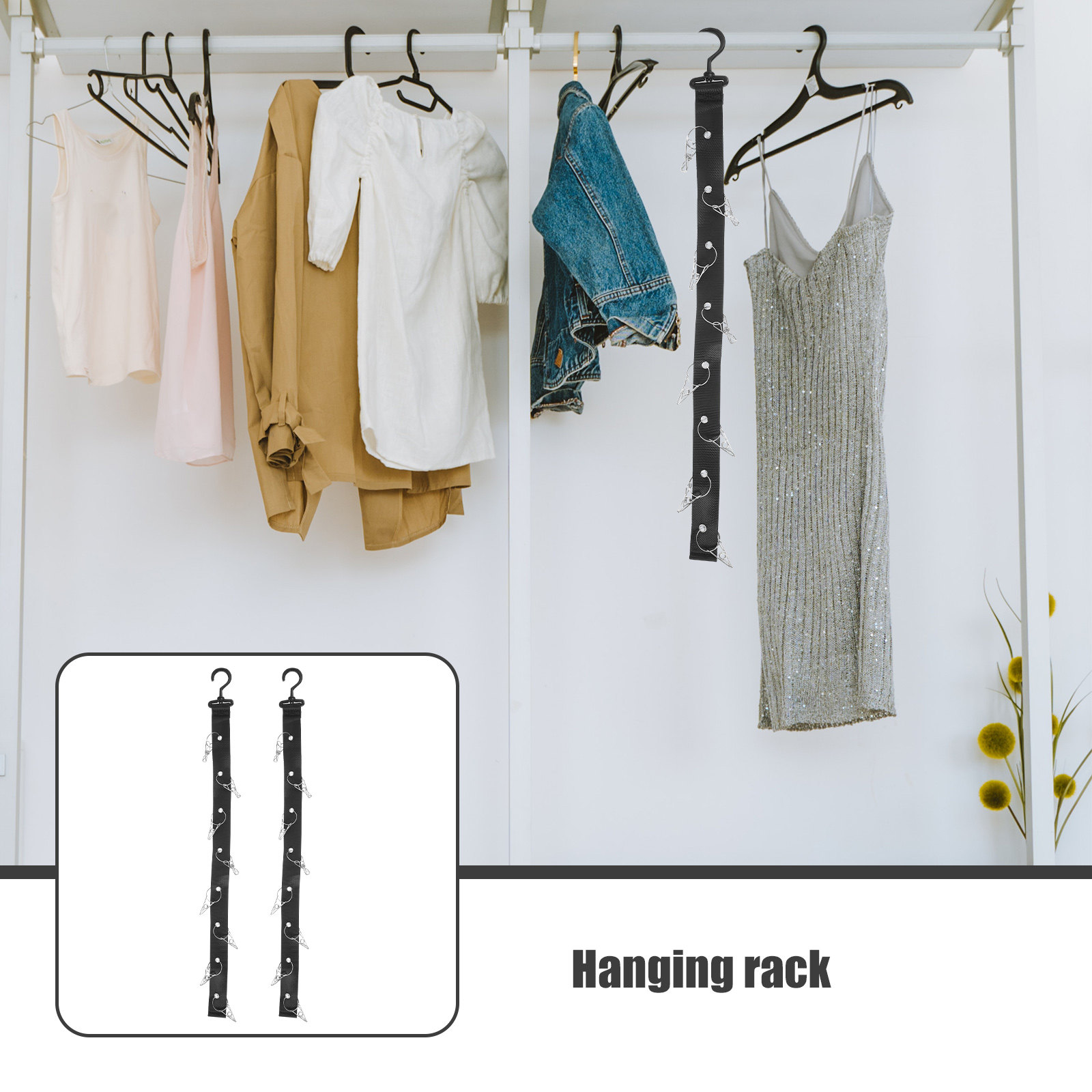 Sports Equipment Organizer Rack - 2 Pezzi Stendino Appendibile Portatile in