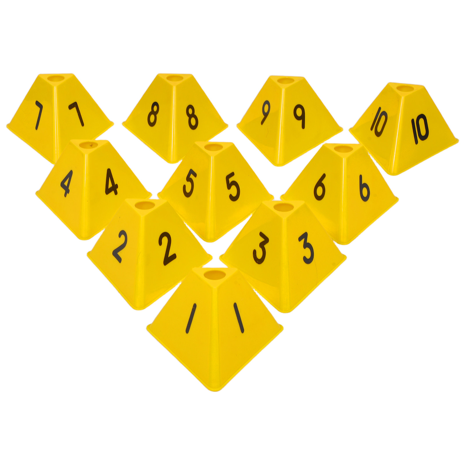 Football Training Cone - 10 Pezzi Coni Segnaposto Numerati per