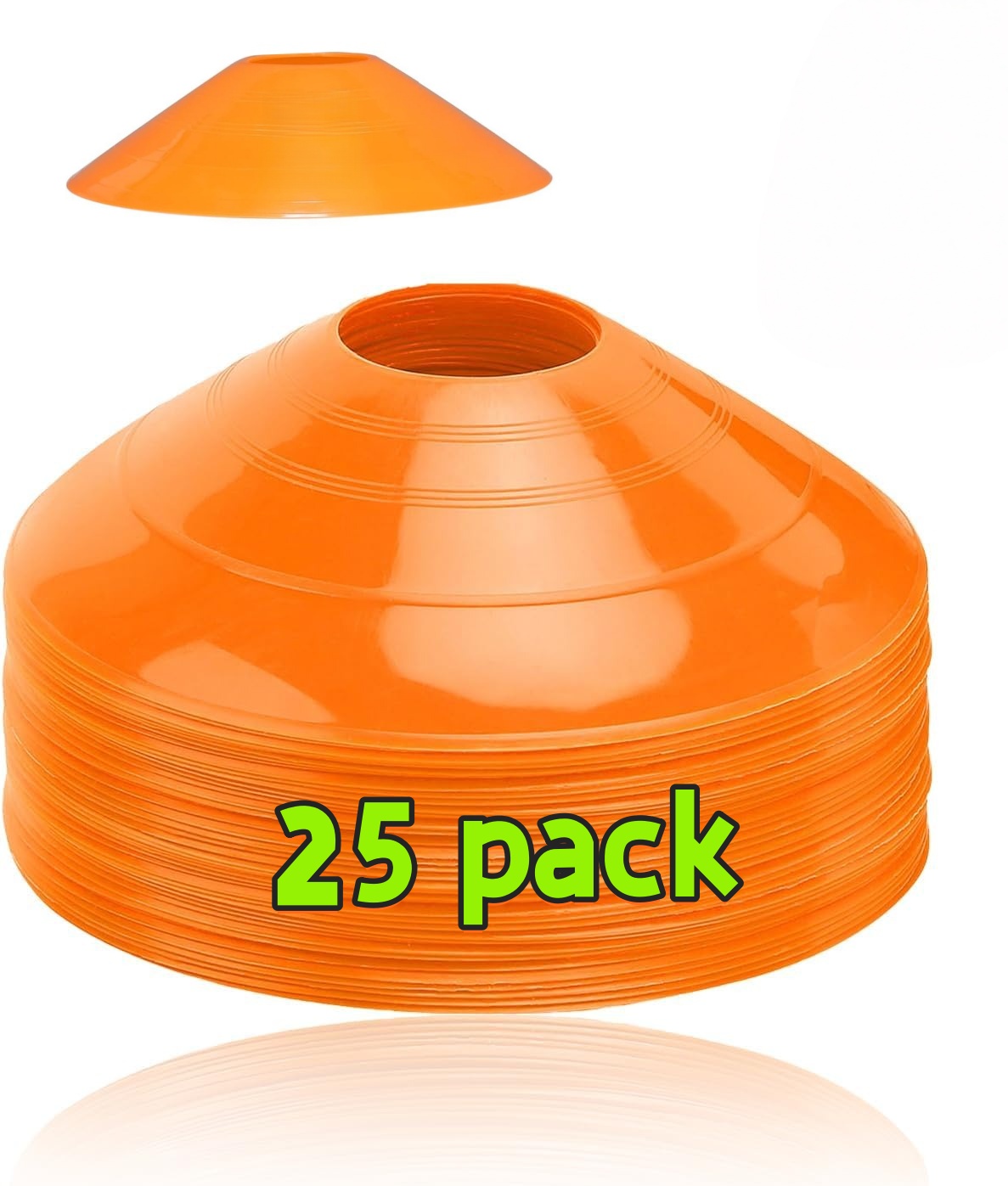 Football Training Cone - Confezione da 25 coni da calcio,
