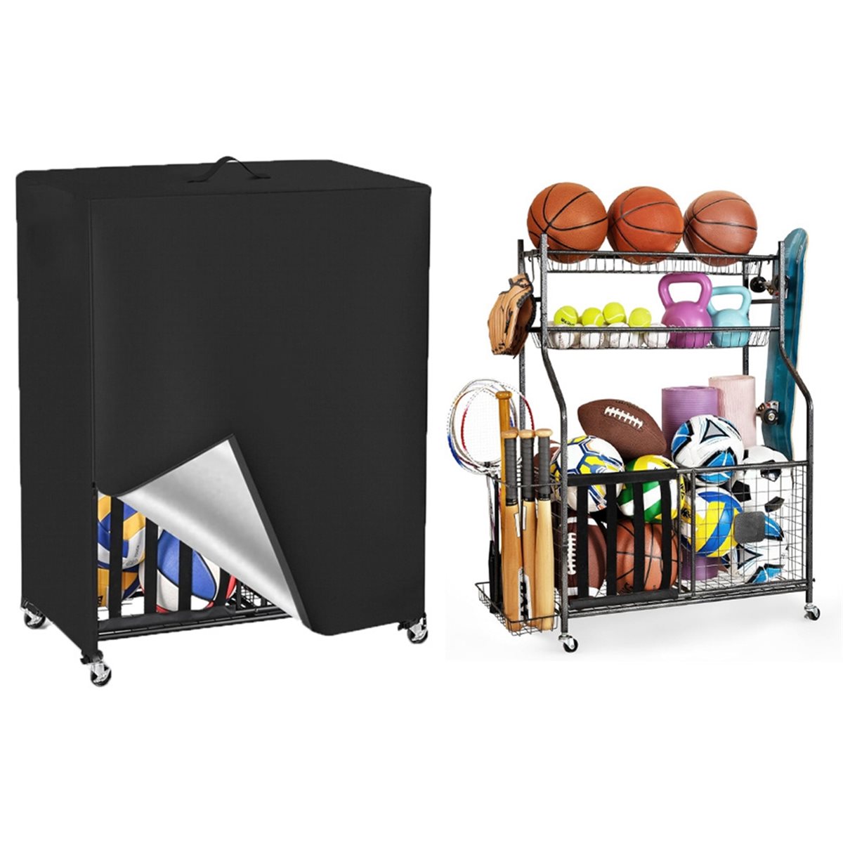 Copertura per rack da basket C - Sports Equipment Organizer Rack recensione e prezzo