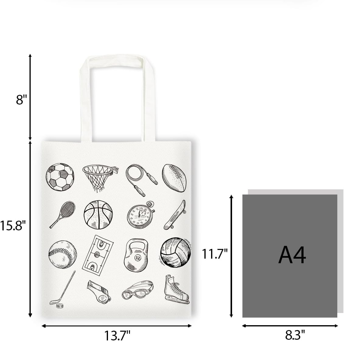 Borsa tote in tela con stampa  - Sports Equipment Shop recensione e prezzo