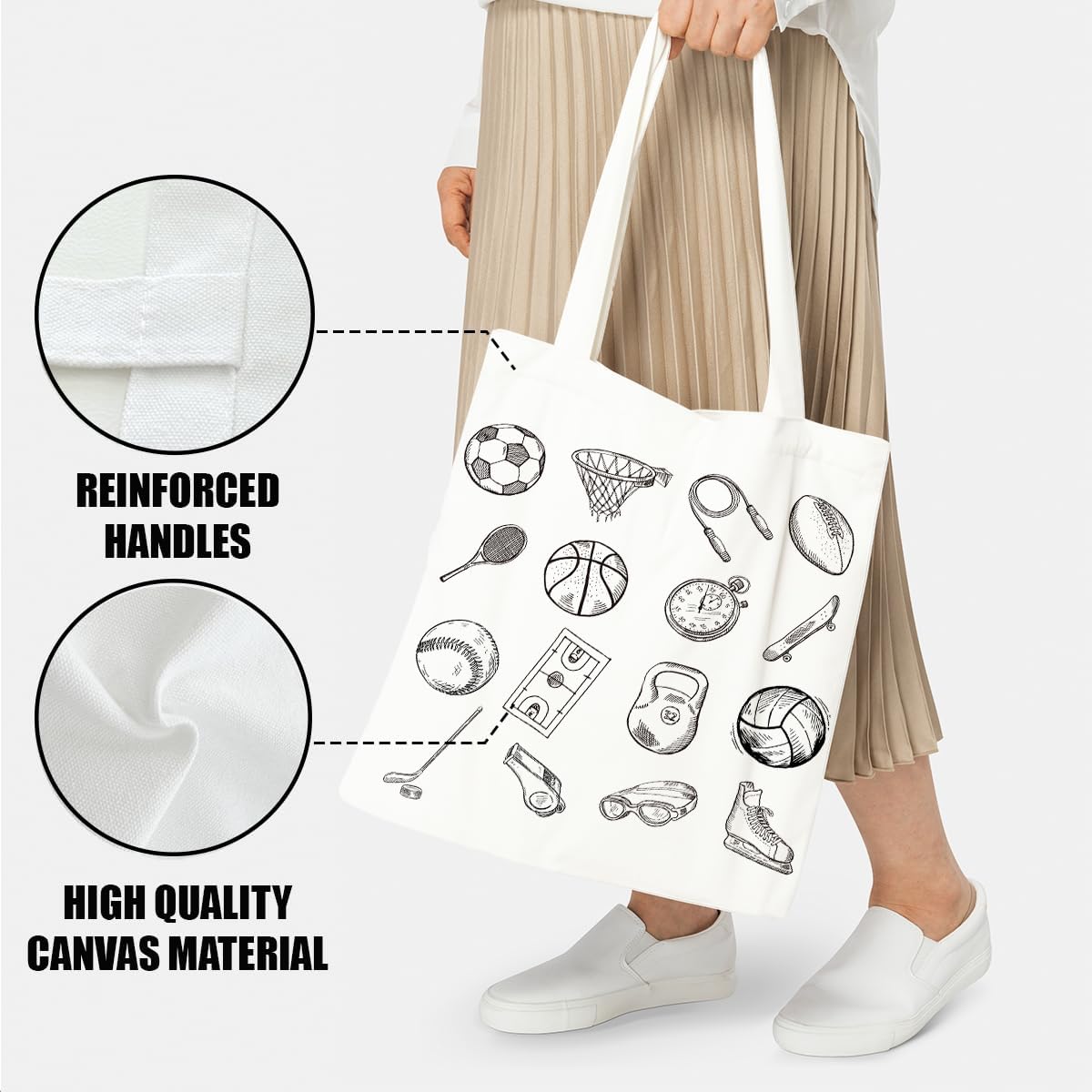 Borsa tote in tela con stampa  - Sports Equipment Shop recensione e prezzo